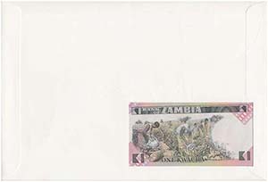 Zambia 1980-1988. 1K borítékban, alkalmi ... 