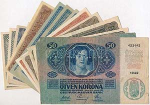 1913-1923. 15db-os vegyes magyar korona ... 