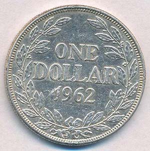 Libéria 1962. 1$ Ag T:2,2- ph.
Liberia ... 