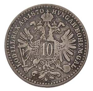 Ausztria 1870. 10kr Ag Ferenc József T:3 ... 