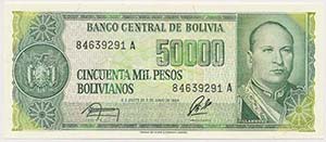 Bolívia 1984. 50.000P ... 
