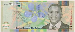 Bahamák 2017. 1$ ... 