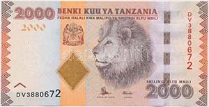 Tanzánia 2015. 2000Sh ... 
