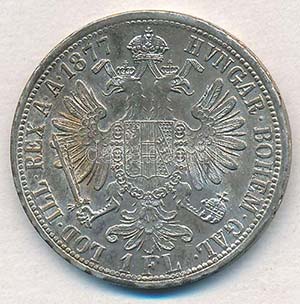 Ausztria 1877. 1Fl Ag Ferenc József T:1- ... 