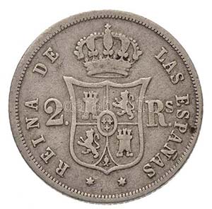 Spanyolország 1859. 2R Ag II. Izabella ... 