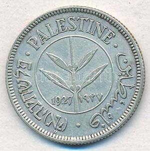 Palesztina 1927. 50M Ag ... 