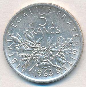 Franciaország 1963. 5Fr Ag T:2 kis ... 