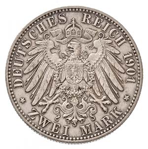 Német Államok / Poroszország 1901A 2M Ag ... 