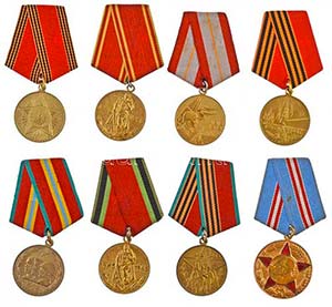 Szovjetunió 8db-os katonai kitüntetés ... 