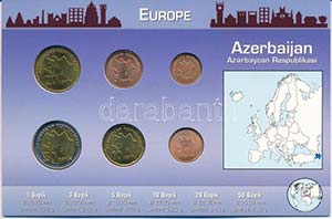 Azerbajdzsán 2006. 1q-50q (6xklf) fémpénz ... 