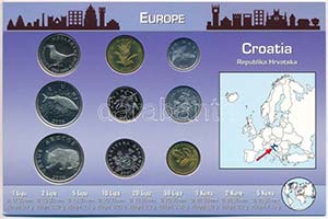 Horvátország 2002-2008. 1l-5K (9xklf) ... 
