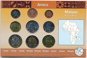 Malawi 1995-2006. 1t-10K (9xklf) fémpénz ... 