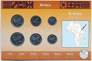 Eritrea 1997. 1c-100c (6xklf) fémpénz ... 