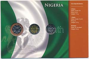 Nigéria 2006. 50k-2N (3xklf) fémpénz ... 