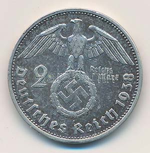 Német Harmadik Birodalom 1938G 2M Ag ... 