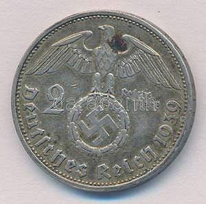 Német Harmadik Birodalom 1939A 2M Ag ... 