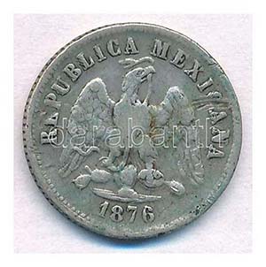 Mexikó 1876Mo B 10c Ag ... 