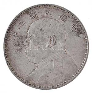 Kína 1914. 1$ (1Y) Ag ... 