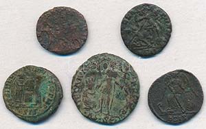 Római Birodalom 5db-os vegyes rézpénz ... 