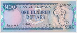 Guyana 1989. 100$ ... 