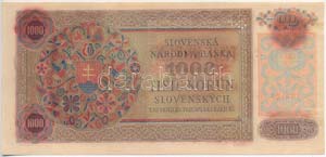Csehszlovákia 1945. 1000K szlovák bankjegy ... 