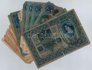 ~23db-os vegyes magyar korona bankjegy ... 