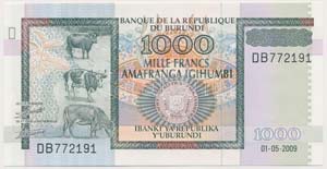 Burundi 2009. 1000Fr T:I
Burundi 2009. 1000 ... 