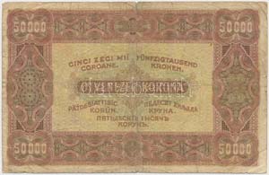 1923. 50.000K Orell Füssli piros sor- és ... 