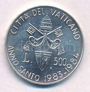 Vatikán 1983-1984. 500L Ag Rendkívüli ... 