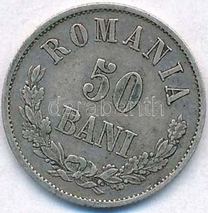 Románia 1873. 50b Ag ... 