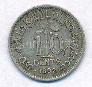 Ceylon 1892. 10c Ag Viktória ... 