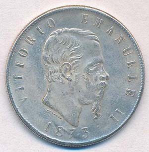 Olaszország 1873M 5L ... 