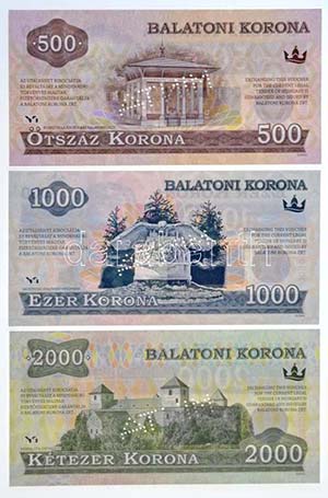 2012. 500K Balatoni Korona helyi pénz, ... 