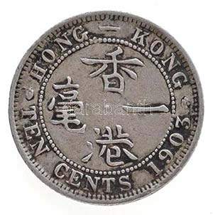Hongkong 1903. 10c Ag VII. Eduárd ... 