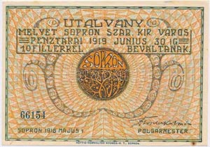 Sopron 1918. 10f ... 