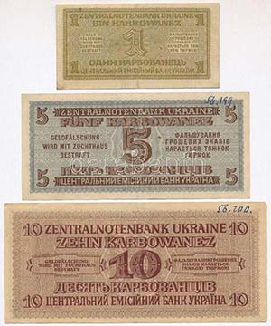 Ukrajna / Német megszállás 1942. 1K + 5K ... 