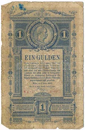 1882. 1Ft / 1G T:III-  
Hungary 1882. 1 ... 