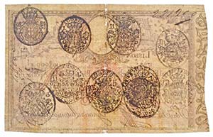 Portugália 1799. 10.000R kézzel írt ... 