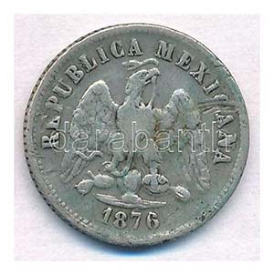 Mexikó 1876Mo B 10c Ag ... 