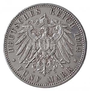 Német Birodalom / Poroszország 1914A 5M Ag ... 