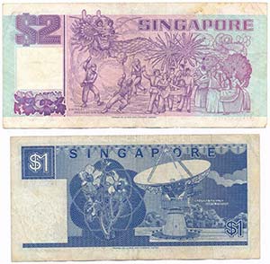 Szingapúr 1987. 1D + 1990. 2D ... 