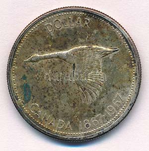 Kanada 1967. 1$ Ag II. Erzsébet T:2 ... 