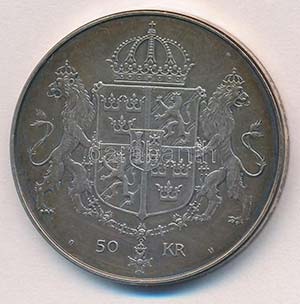 Svédország 1976. 50K Ag XVI. Károly ... 