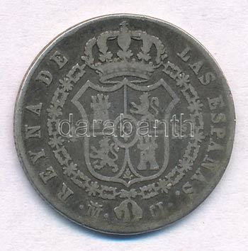 Spanyolország 1848CL 4R Ag II. Izabella ... 