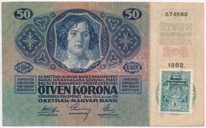 1914. 50K hamis montenegrói bélyeggel és ... 
