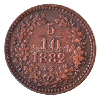 1882KB 5/10kr Cu T:1-,2 
Adamo M3.1