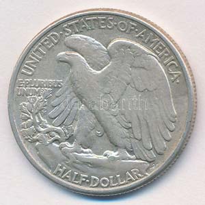 Amerikai Egyesült Államok 1945. 1/2$ Ag ... 