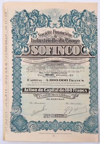 Belgium / Brüsszel 1927. Kongó Pénzügyi ... 