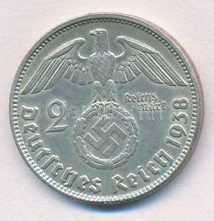Német Harmadik Birodalom 1938B 2M Ag ... 