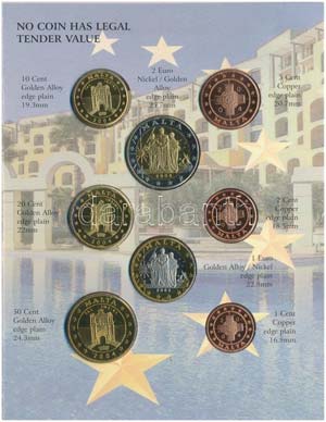 Málta 2004. 1c-2E (8xklf) Euro ... 